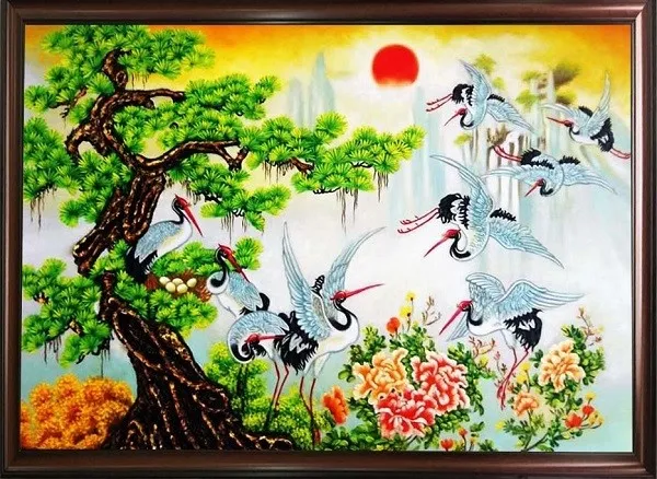 Tranh Tùng Hạc Diên Niên dành cho người tuổi Thân