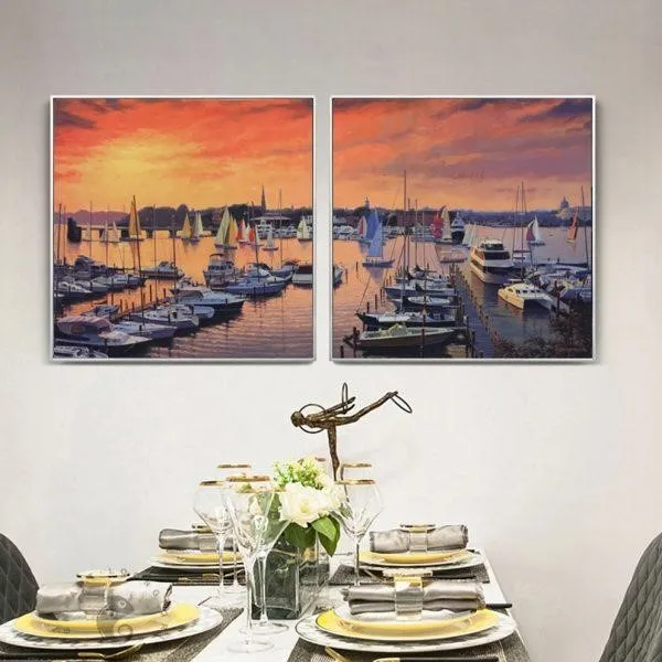 Tranh treo ở phòng ăn đem lại sự ấm cúng cho gia đình