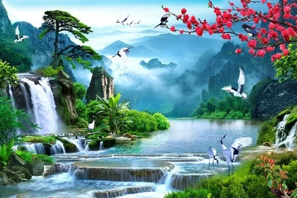 Tranh thác nước là sự lựa chọn lý tưởng cho người tuổi Sửu