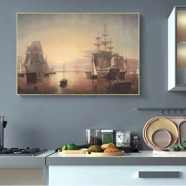 Tranh treo bếp nên sử dụng màu sắc nhẹ nhàng